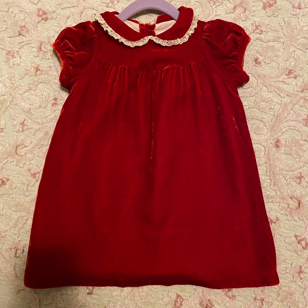 Girls red Christmas dress